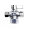 Thrifco Plumbing 1/2 Inch FIP x 3/8 Inch Comp x 3/8 Inch Comp Quarter Turn Brass  Angle Stop Valve 4406479 - alternate 2